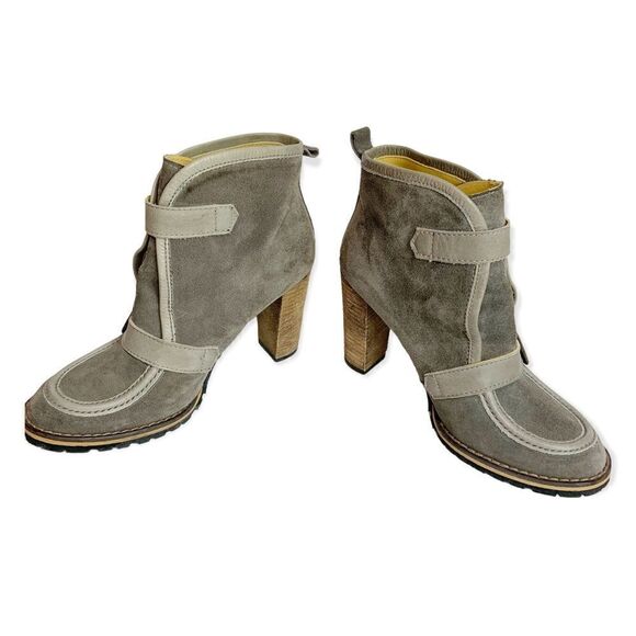 Bettye Muller Radford Suede Buckle Boots - Picture 6 of 11